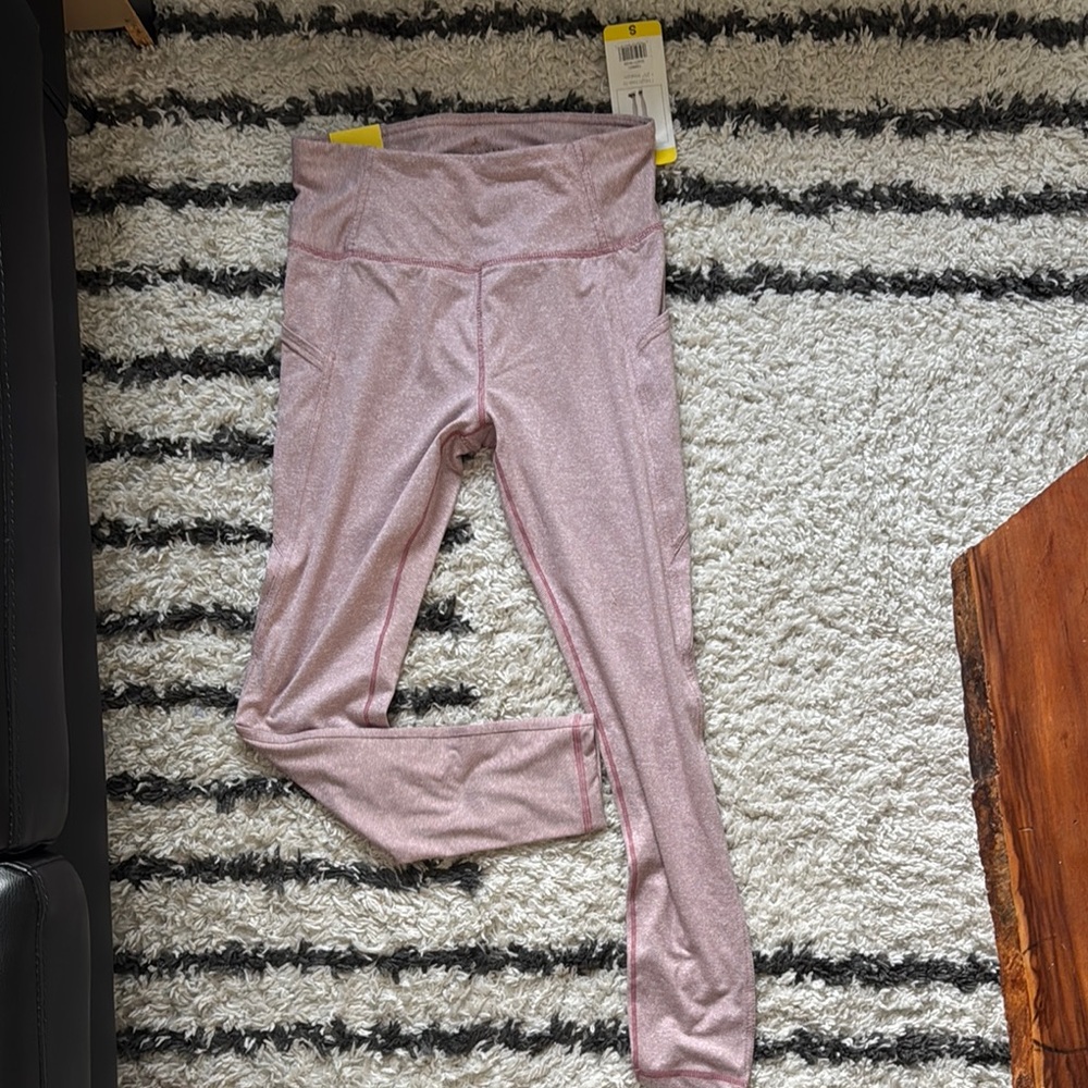 Danskin size S NWT high rise pink 25 inch inseam workout Leggings athletic
